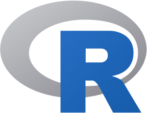 R computing language logo