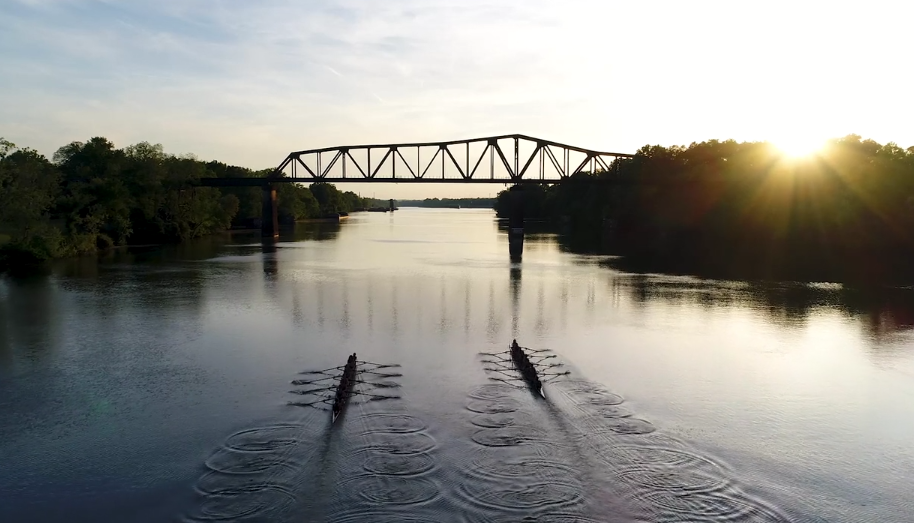 a bridge during sunset