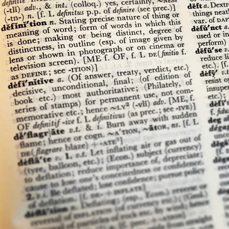 Photo of the entry in a dictionary for the word definition